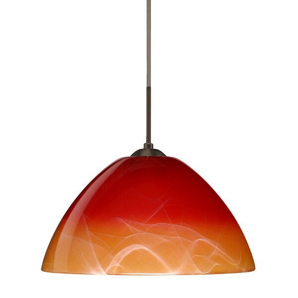 Besa Lighting Tessa Cord Pendant, Solare, Bronze Finish, 1x75W Incandescent 1JT-4201SL-BR - main